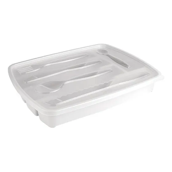 Cubiertera  Con Tapa Plástica 5 Divisiones / Cocina