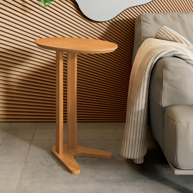 Mesa De Canto Oval 60cm 100% Mdf Cor Freijó Dalla Costa Mesa De Canto Oval 60cm 100% Mdf Cor Freijó Dalla Costa