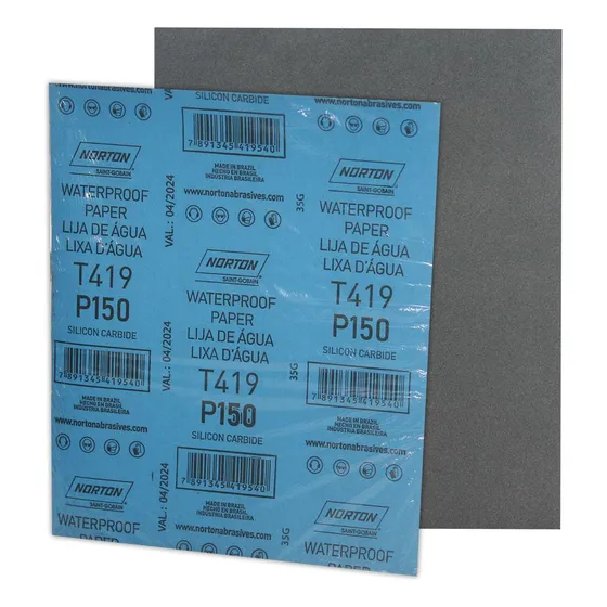 Lija De Agua T419 Norton 230mm X 280mm, P150