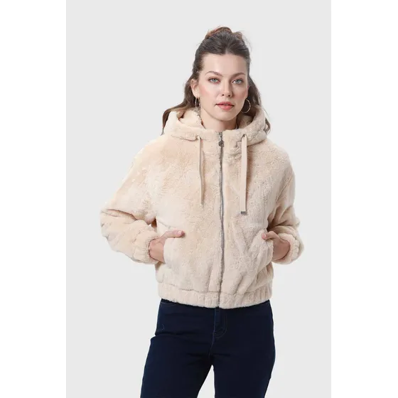 Chaqueta Mujer Polar Beige