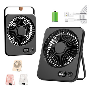 Ventilador De Escritorio, Portátil Usb Recargable Y Colgable Ventilador De Escritorio, Portátil Usb Recargable Y Colgable