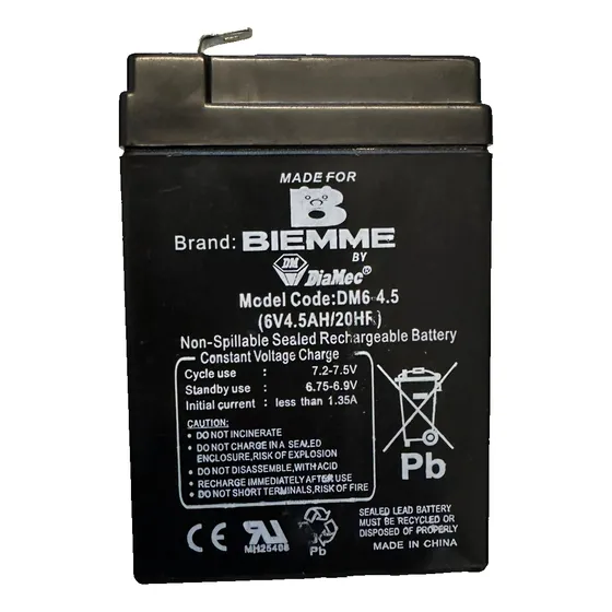 Bateria De Gel Recargable 6v 4.5ah Universal Auto Electrico