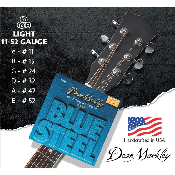 Cuerdas Dean Markley Ligeras 11-52 Para Guitarras Acusticas