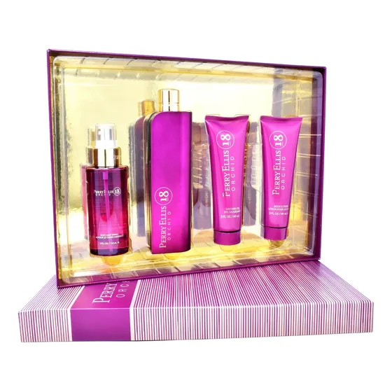 Perry Ellis Z4 SET PERRY ELLIS 18 ORCHID 4PZS 100ML EDP SPRAY/ BODY LOTION 90ML/ SHOWER GEL 90ML/ BODY MIST 118ML SPRAY EDP 100 ml