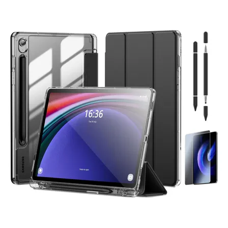 Case Capa Galaxy Tab S10/s10 Fe/s9 Fe Lite 10.9/11 Película Preto