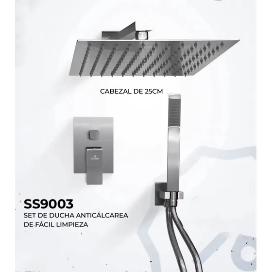 Juego Ducha Acero Inoxidable 