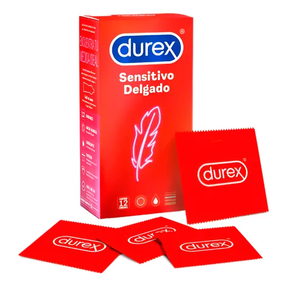 Durex Sensitivo Delgado X12 Condones Preservativos