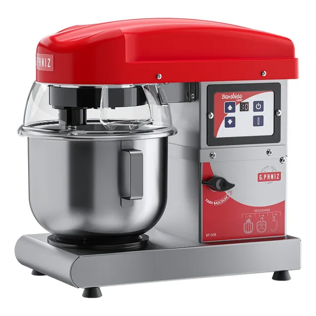 Batedeira com pedestal industrial G.Paniz Batidoras de Mesa Bambina BP-05B inox 50 Hz x 60 Hz 127/220 V
