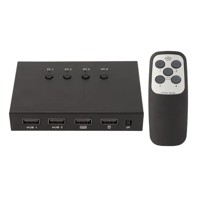 Conmutador Kvm 4k Hd, 60 Hz, 18 Gbps, 4 Entradas Y 1 Salida