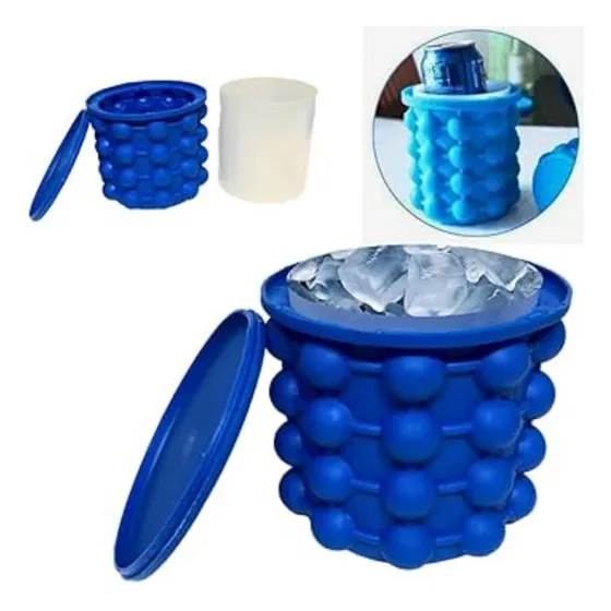 Balde Gelo Silicone 120 Cubos Praticidade E Estilo Termico