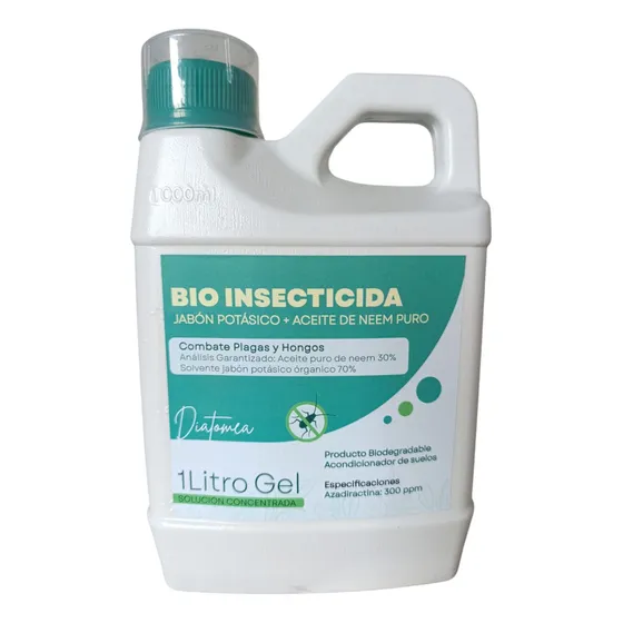 Jabón Potásico Con Aceite Neem Orgánico Prensado En Frio, Insecticida, Fungicida, Acaricida, Nematicida Jardinería Y Agricultura Orgánica Fertilizante Coayudante Plantas Interior Y Exterior Diatomea