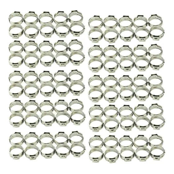 Anillos De Fijación Pex De Acero Inoxidable 100 Piezas