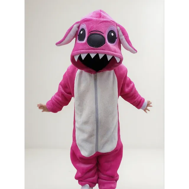 Pijama Térmica Enterizo Tela Peluche Stich Dama