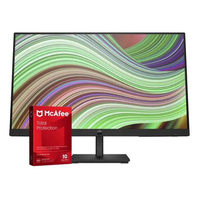Monitor Hp P24v G5 Led 23.8 Full Hd, 75hz, Hdmi + Antivirus Negro