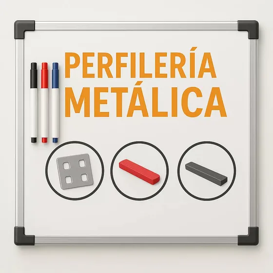 Pizarra Blanca De 80x120 Fabricado En Mdf + 3 Marcadores