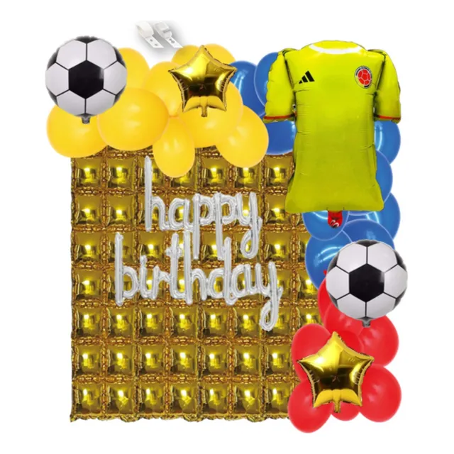 Kit Fiesta Globos Bombas Selección Colombia Deco Hombre 82pz