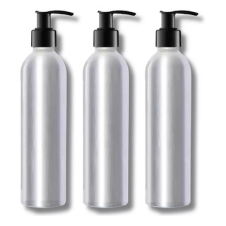 Set De 3 Botellas De Aluminio Dosificador Negro 250ml Set De 3 Botellas De Aluminio Dosificador Negro 250ml