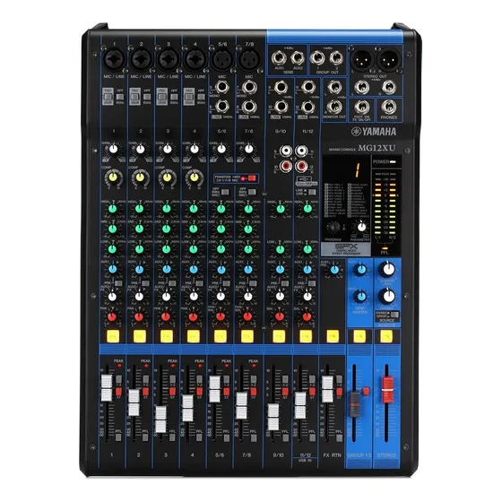 Consola Yamaha Pasiva / 12 Canales / Con Efectos / Mg12xu