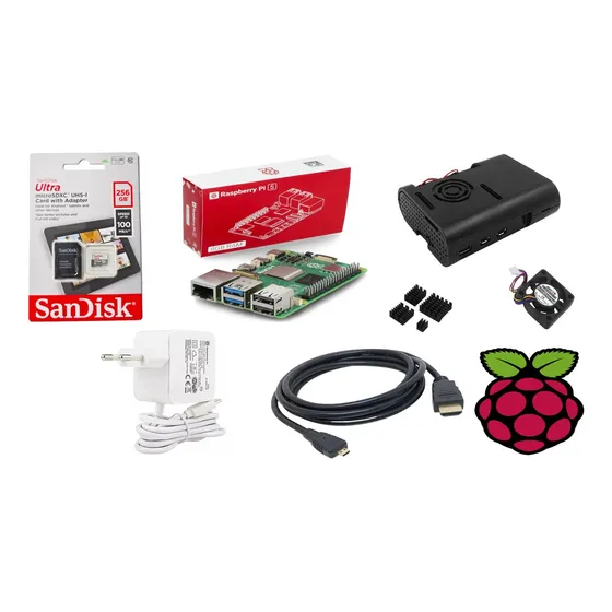 Kit Completo Raspberry Pi5 Pi 5 8gb Ram, Sd 256gb,fonte 100%