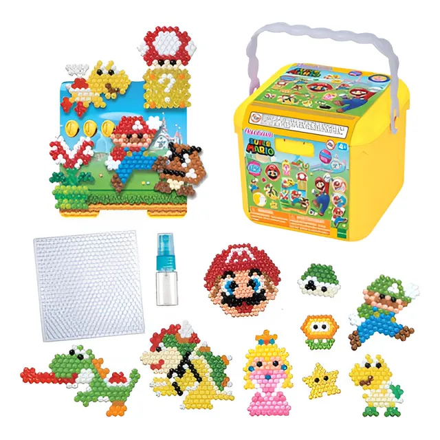 Cubo  Creación  De Super Mario Aquabeads, Pixel Art