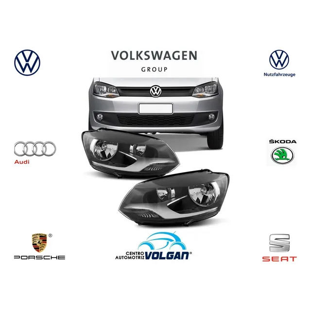 Faros Delt Doble Oscuro (par) Vw Fox Y Spacefox 11-14 Orig