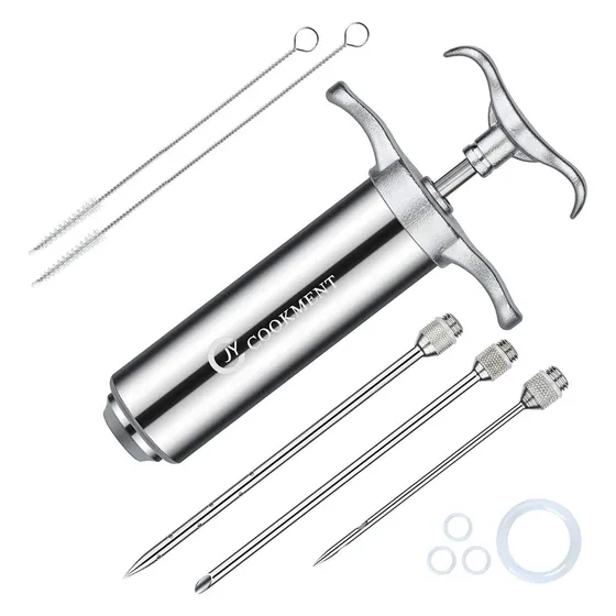 Inyectadora Acero Inoxidable Carnes Cochino 60ml 3 Agujas
