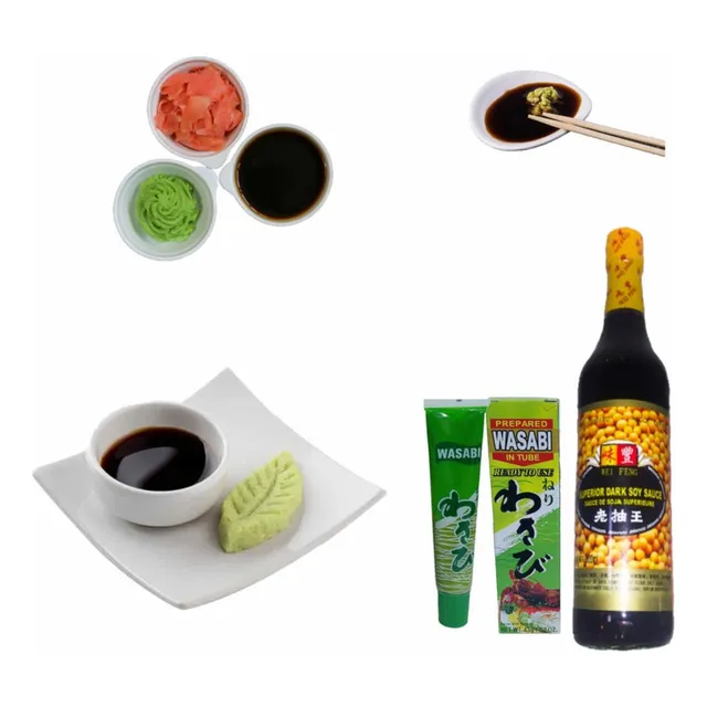 Pack Japones Picante Trad 2pza Wasabi Salsa De Soya Oscura