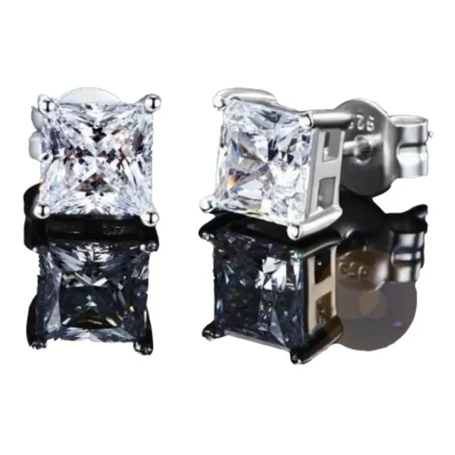 Caravanas En Plata 925 Ice Hombre Mujer Joyas Abridores