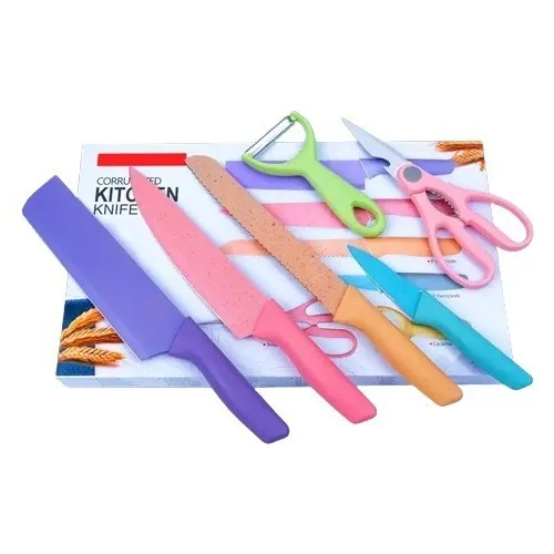 Juego De Cuchillos Colores 6 Pz 