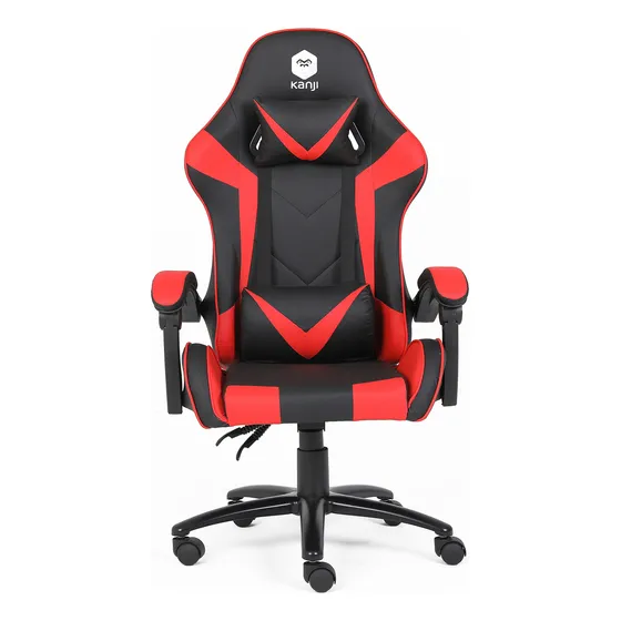 Silla Gammer Kanji Kj-700t-br Negra Y Roja Color Rojo Material Del Tapizado Cuero Sintético