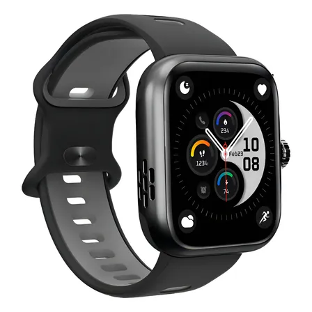 Relogio Smartwatch Action Gps Alexa Strava Prova D'água 3atm Preto Esportivo Preta