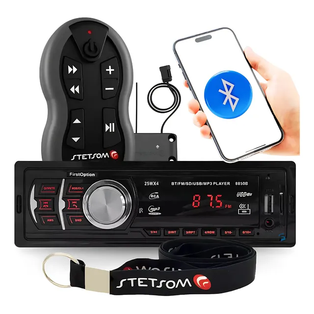 Radio Automotivo Sem Toca Cd Bluetoot + Longa Distância 500m