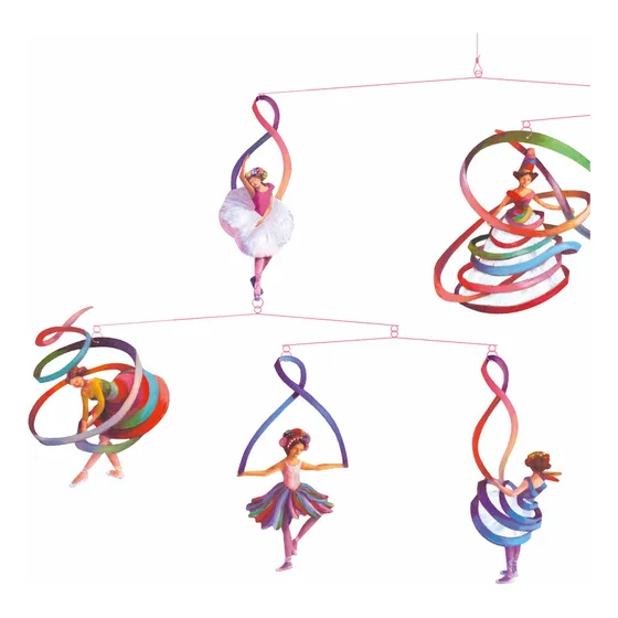 Móvil Colgante Bailarinas 60cm Dormitorio Infantil Djeco