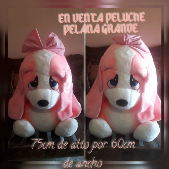 Peluche Tipo Pelana Rosado Grande 75cm 