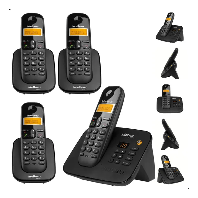 Telefone Intelbras Sem Fio Digital Ts 3130 + 3 Ramal Ts 3111