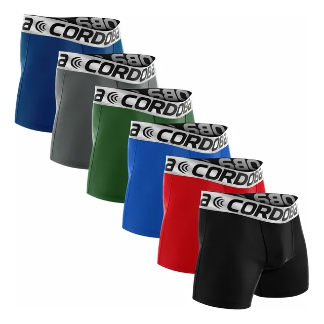 Kit 6 Cuecas Box Boxer Masculina Microfibra Sortidas
