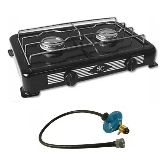 Anafe De Cocina Gas Garrafa + Regulador Manguera 1 Metro