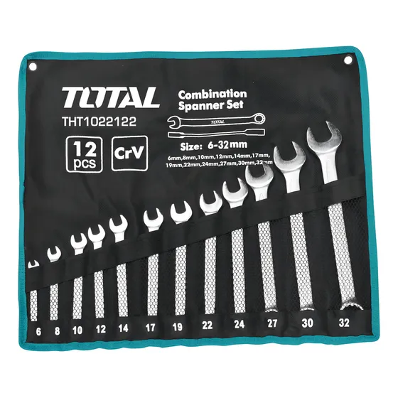 Set De 12 Llaves Combinadas Total - 6 A 32mm - Industrial