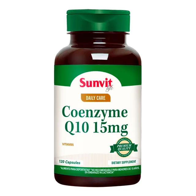 Coenzyme Q10 15mg - 120 Caps Sabor Sin sabor