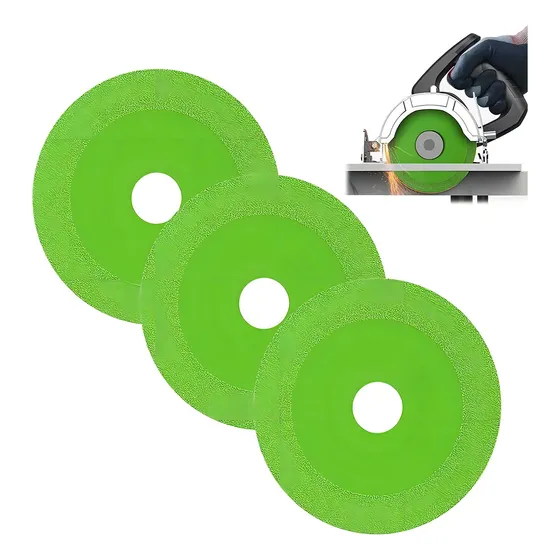 Disco De Corte Ultra Fino De Vidrio Para Amoladora Pack X3 Color Verde