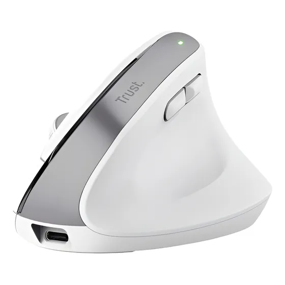 Mouse Vertical Trust Bayo+ Ergonomico Inalambrico Color Blanco