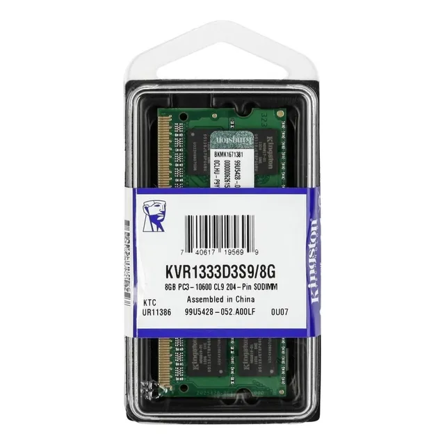 Memoria RAM ValueRAM color verde 8GB 1 Kingston KVR1333D3S9/8G