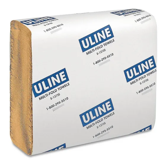 Uline Toallas Kraft Interdobladas - 4,000 Hojas/paq