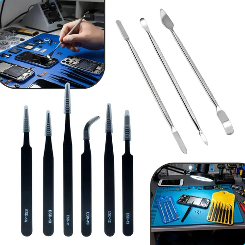 Antistatic Tweezers 20pcs Carbon Fiber Antistatic High | MercadoLivre