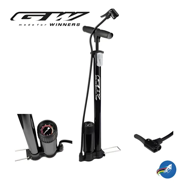 Bomba De Piso Inflador Neumaticos Doble Valvula Gw 160psi