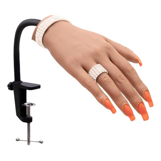 Mano Artificial De Práctica Palptasn Para Uñas, Marrón Claro Mano Artificial De Práctica Palptasn Para Uñas, Marrón Claro