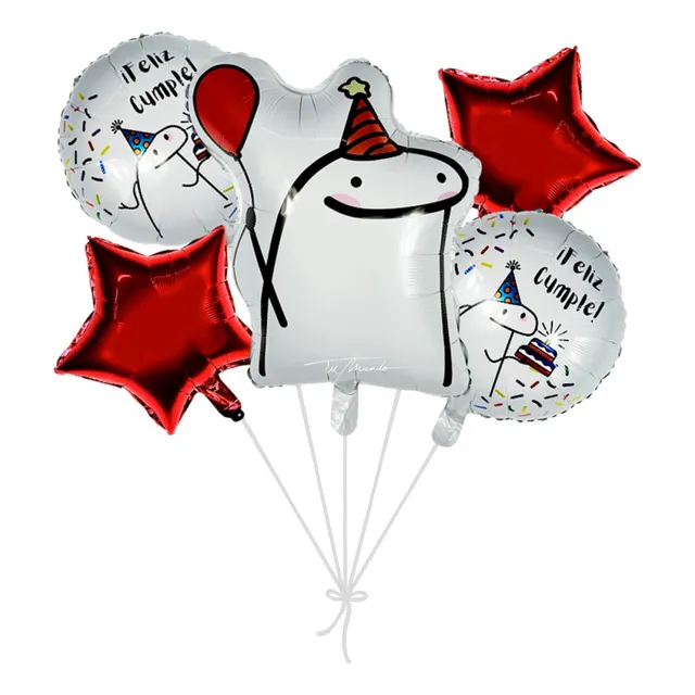 Set De Globos Feliz Cumpleaños! Cotillon Memes Decoracion