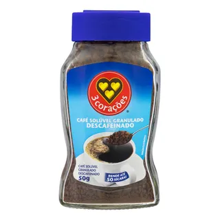 CafĂ© InstantĂąneo 3 CoraçÔes SolĂșvel Granulado Sem GlĂșten 50 G CafĂ© InstantĂąneo 3 CoraçÔes SolĂșvel Granulado Sem GlĂșten 50 G
