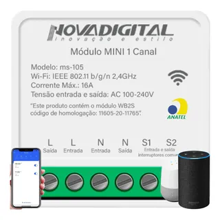 Interruptor Inteligente Relé Wifi Mni Google Home Alexa 16a Interruptor Inteligente Relé Wifi Mni Google Home Alexa 16a