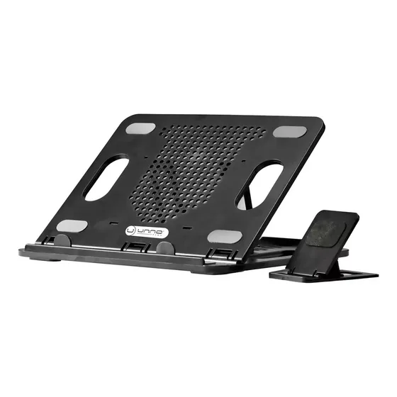 Base Ergonómica Unno Tekno Para Portátil Y Celular Nc6115bk